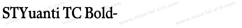 STYuanti TC Bold字体转换